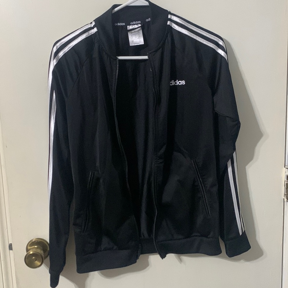 S Adidas black zip up jacket